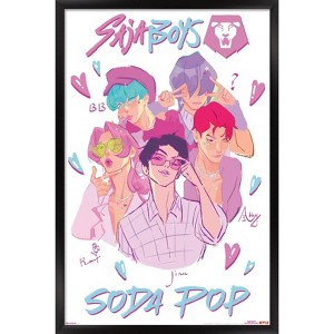 Trends International Netflix KPop Demon Hunters (2025) - Saja Boys Soda Pop Framed Wall Poster Prints - 1 of 4