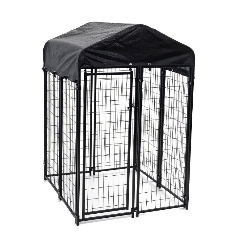 Lucky Dog Uptown Outdoor Covered Kennel Heavy Duty Dog Cage Pen (3 Pack), 2 of 7
