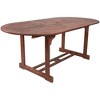 Northlight Oval Outdoor Expanding Acacia Wood Folding Patio Dining Table - 3 of 4
