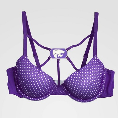NCAA Kansas State Wildcats Demi Nukini Mesh with Dog Tag Pendant - Purple 34C