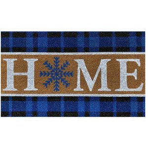 Briarwood Lane Winter Coir Doormat 30x18 Snowflake Home For Winter Coir Doormat - 1 of 2