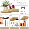 5 Pack 16 Inch Sorbus Long Floating Wall Shelves for Bedroom, Decor, Kitchen, Living Room - for Trophies, Frames, Bookshelf - 4 of 4