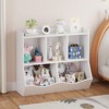 Kids Toy Storage Organizer, Children Bookshelf with Storage Cubbies, Toddler Toy Shelf for Playroom, Living Room, Nursery - 2 of 4