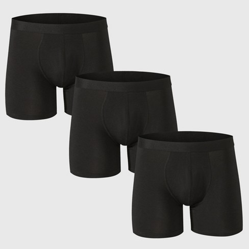 Alpine Swiss Mens Boxer Briefs 3 Pack Underwear No Fly Breathable Cotton Modal Trunks Black 2xl Target