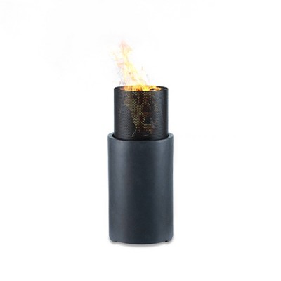 12.75"x29.25" Outdoor Wood Burning Faux Stone Column Fire Pit - Danya B.