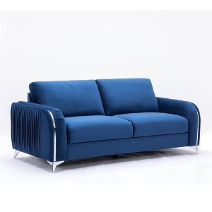 Acme Furniture 79" Wenona Sofa Blue Velvet - 1 of 4