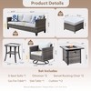 XIZZI Modular Outdoor Swivel Sectional Sofa Set, UV-Resistant Modular Lounge Set w/ Swivel Chairs, Side Table & Optional 3-Seat Sofa, Ottoman, Firepit - 2 of 4