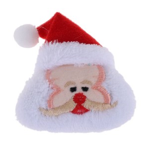 Unique Bargains Christmas Brooches Santa Claus Plush Red White 1Pcs - 1 of 4