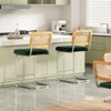 FURNIinspire Dining Chair, Counter Height Bar Stools Set of 2, Bar Chairs and Stools, Armless, Ideal for Kitchen Islands, Green, 18.9"*17.7"*37.4" - 3 of 4