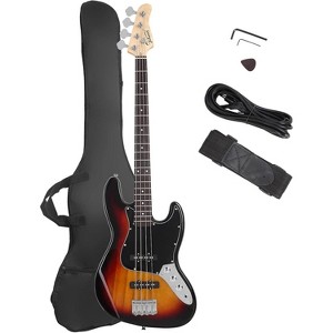 GLARRY 4 String GJazz Electric Bass Guitar Full Size Right Handed with Guitar Bag, Amp Cord and Beginner Kits - 1 of 4