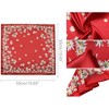 Allegra K Women's Satin Printed Square Kerchief Hair Wrap Neck Scarf 2Pcs - 3 of 4