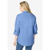 Woman Within Plus Size Perfect Three Quarter Sleeve Shirt - 3 of 4