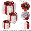 TackView Set of 3 Christmas Lighted Boxes, Christmas Boxes Present Decorations Outdoor Yard - 4 of 4