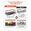 VEVOR 2 Tier Fruit Basket, Countertop Fruits Vegetable Bowl with Banana Hangers, Metal Wire Storage Stand for Kitchen Counter, Black - 3 of 4