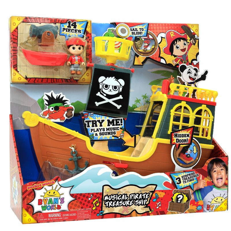 Ryan&#39;s World Musical Pirate Treasure Ship - 12pc, 1 of 5