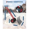 COZONY Heavy Duty Snow Shovel with Wheels, Metal Snow Pusher with Angled Blade & Adjustable Handle for Driveway, Sidewalk, Pavement & Doorway - 2 of 4