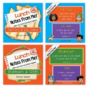 MyWish4U Back to School 2pk Kids' Lunch Box Notes, Fun Facts and LOL Jokes with Brainteasers and Giggles - 200 notes - 1 of 4