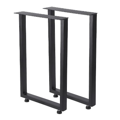 2PCS 28" Metal Table Legs DIY Industrial Furniture Dining Leg Rectangle Desk Leg