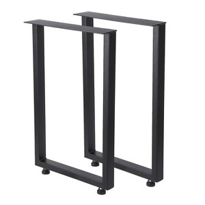 2PCS 28" Metal Table Legs DIY Industrial Furniture Dining Leg Rectangle Desk Leg - 1 of 4