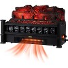 Acekool 20" Electric Fireplace Insert - Realistic LED Flame & 1500W Heater for Indoor Rooms, Faux Log Design - 2 of 4