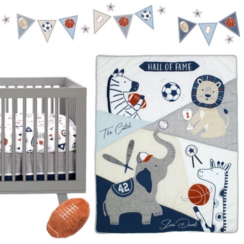 Sports baby hot sale crib bedding