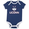 NCAA UConn Huskies Infant Boys' 3pk Bodysuit - 4 of 4