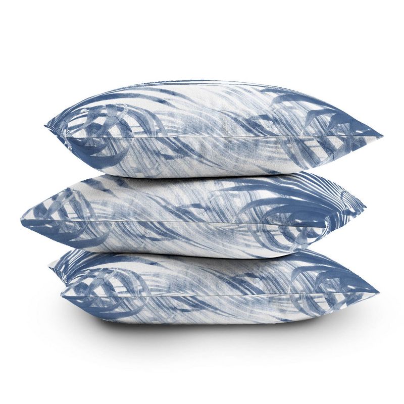 Emanuela Carratoni Serenity Palms Square Throw Pillow Blue - Deny Designs, 4 of 5