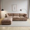 118" Modular Sectional Sofa,Faux Rabbit Fur Cloud Sofa Set,L Shaped Sofa Couch with Storage Ottoman,Down Filled Deep Seat,Removable & Washable Covers - 2 of 4