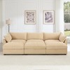 3-Seater Modular Sectional Sofa with Storage Drawers and 3 Ottomans, Chenille Sofa for Living Room, Wide Seat Sleeper Sofa for Home Theater-Koiai - 3 of 4