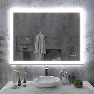 Black Framed LED Mirror
