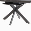 Gulches 62.4" Extendable to 78.15" Black Dining Table, Mid-Century Modern Style with Black Metal X-Legs, Multi-Use for Dining Room, Party & Conference - 4 of 4