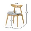 Mid-Century Dining Chairs Set of 2 with Curved Backrest,Plush Cushion and Rubberwood Frame for Dining Room-Baofuwish - 4 of 4