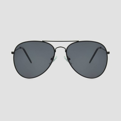 Women's Aviator Polarized Sunglasses - A New Day™ Black