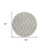 Taupe And Ivory Geometric Washable Indoor Outdoor Area Rug - 3 of 4