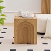 15.74'' Square Side Table,Modern Carved Accent End Table,Small Sturdy MDF Coffee Table for Living Room or Bedroom-Baofuwish - 3 of 4