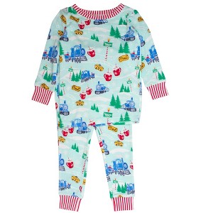 RuffleButts SoftSnooze Toddler Gender Inclusive Holiday Long Sleeve Pajama Set - 1 of 2