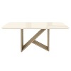 NicBex Compact 4/6 Seater Italian Dining Table with Painted Glass Top and Wooden Base for Kitchen, Dining Room - 4 of 4