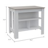 Kitchen Island with Three Shelves and Four Legs - 4 of 4