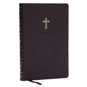 NKJV Holy Bible, Ultra Thinline, Black Leathersoft, Red Letter, Comfort Print - by  Thomas Nelson (Leather Bound) - 1 of 1