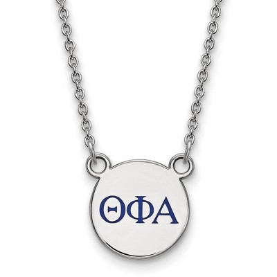 Black Bow Jewelry Sterling Silver Theta Phi Alpha Greek Life Necklace 18 Inch