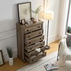 HDZNVF Modern 6 Drawer Dresser, Dressers for Bedroom, Tall Chest of Drawers Closet Organizers and Storage Clothes, Gray Wash - 2 of 4