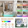 PAKASEPT 47"Wide White Armoire Wardrobe Closet with 3 Door, Mirror, LED Lights, Hanging Rod and 6 Drawers - 4 of 4