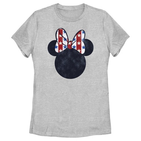 Women's Minnie Mouse Americana Bow Logo T-shirt : Target