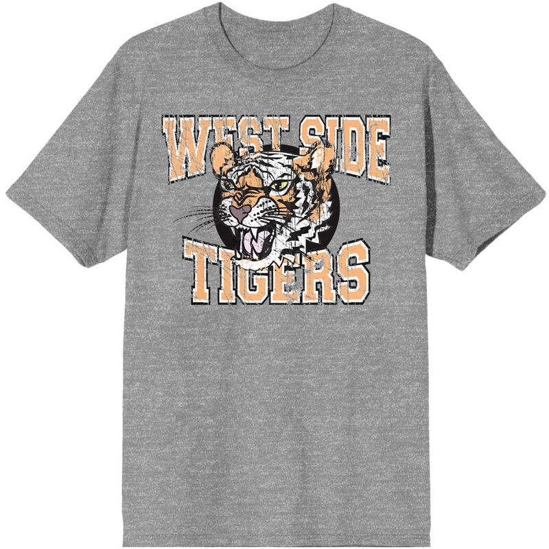 Vintage Sport West Side Tigers Men's Heather Gray T-Shirt, 1 of 4