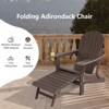 Tangkula Adirondack Chair W/Ergonomic Design&Ottoman Outdoor Armchair HDPE chair for Yard&Patio Black/Coffee/Grey/Turquoise/White - 3 of 4