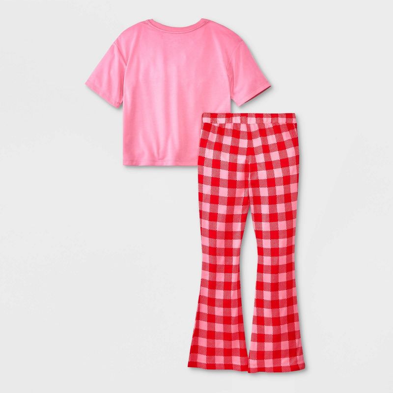 Girls' Short Sleeve Flare Pants Pajama Set - art class™, 3 of 6