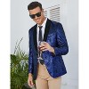 WhizMax Men's Fashion Suit Jacket Blazer One Button Luxury Weddings Party Dinner Prom Tuxedo - 3 of 4