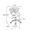 NicBex Adjustable Height Home Office Chair with Golden Metal Base and Wheels for Work Study Vanity,Bedroom - 3 of 4