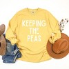Simply Sage Market Keeping The Peas Garment Dyed Long Sleeve - 3 of 4