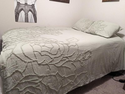 Peri Home 3pc Full/queen Clipped Honeycomb Comforter Set Light Gray : Target